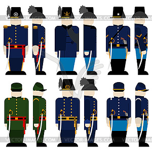 Armed Forces of Union army - vector clipart