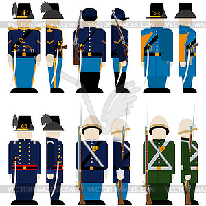 Armed Forces of Union army - vector clip art