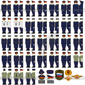 Uniforms of Ministry of Justice - vector image