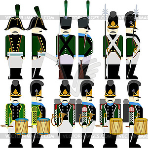 Military Uniforms Army Bavaria in 1812 - vector clipart