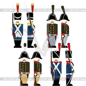 Military Uniforms Army France in 1812 - vector clipart