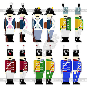 Military Uniforms Army Prussia in 1812 - vector clipart