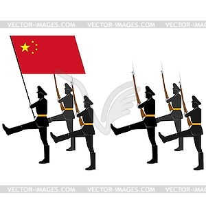 Guard of honor in China - royalty-free vector clipart