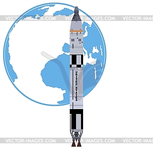 Ракета-носитель «Титан-2» - клипарт в векторе