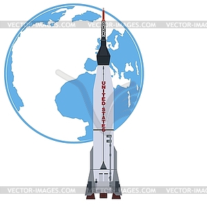 Carrier rocket «Atlas» - vector image