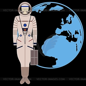 Rescue spacesuit Sokol KV- - vector clipart