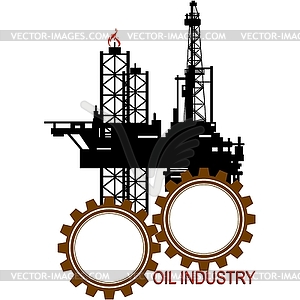 Icon of oil industry - vector clipart