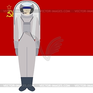 Orlan-M Soviet spacesuit - vector image