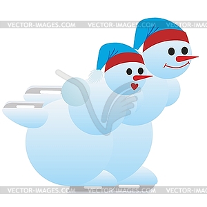 Figure skaters - vector image