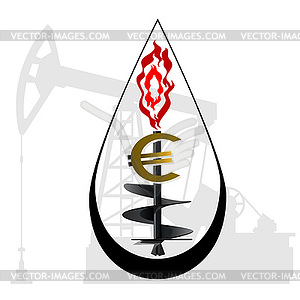 Нефтехимический бизнес - векторный графический клипарт