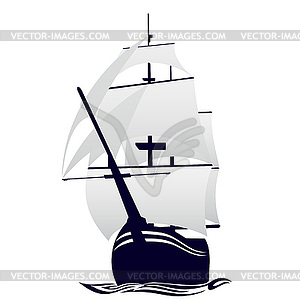 Sailing ship - vector EPS clipart