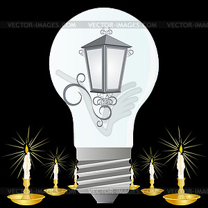 Electric bulb - vector clipart