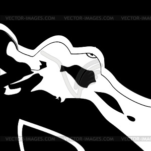 Contour of female body - vector image