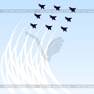 Flight combat fighters - vector clip art