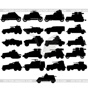 Armored vehicles - vector clip art