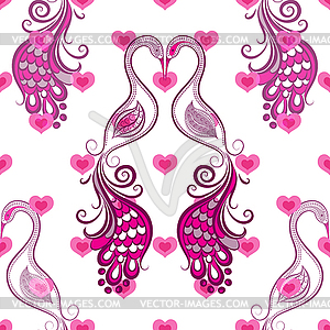 Repeating valentine pattern - vector image