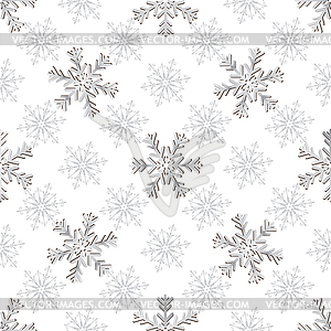 Seamless silvery christmas pattern - vector clipart