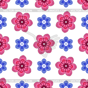 Seamless floral colorful pattern - vector clipart