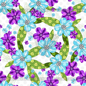 Floral seamless spring vintage pattern - vector clipart