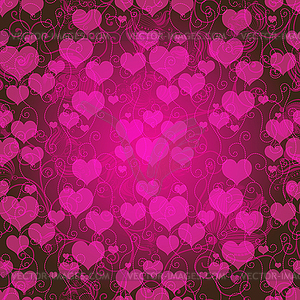 Valentine purple frame - vector clipart