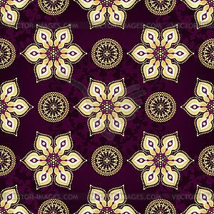 Vintage dark violet seamless pattern - vector image