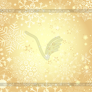 Golden Christmas frame - vector clipart