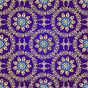Floral violet seamless pattern - vector clip art