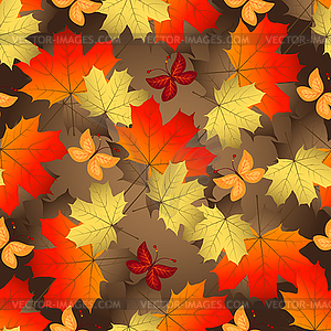 Коричневый градиент осень бесшовные модели - рисунок в векторном формате
