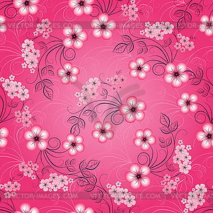 Floral seamless spring pattern - vector clipart
