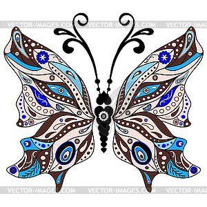 Decorative fantasy butterfly - vector image