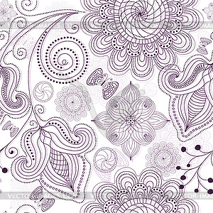 Repeating white floral pattern - vector clipart