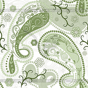 Green-white seamless pattern - vector image