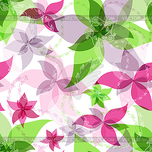 Seamless floral pattern - vector clipart