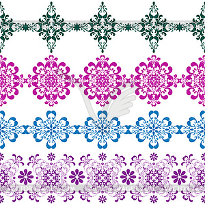 Set seamless vintage borders - vector clipart