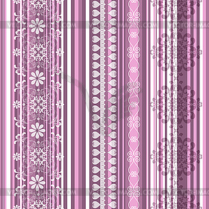 Seamless striped pink pattern - vector image