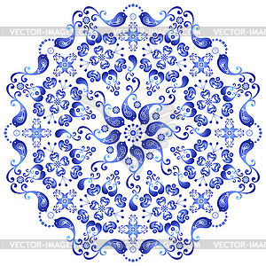 Decorative gzhel pattern - vector clipart