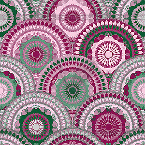 Colorful vintage seamless pattern - vector clip art