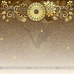 Vintage gold-drown frame - vector clipart / vector image