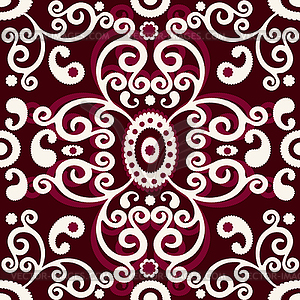 Brown-white vintage seamless pattern - vector EPS clipart