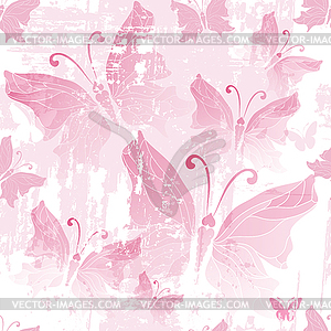 Seamless pink grunge pattern - vector image