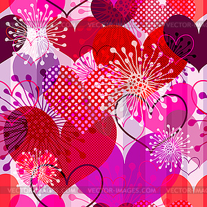 Seamless valentine pattern - vector clipart