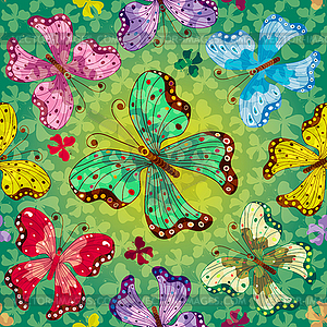 Seamless vivid spring pattern - vector clip art