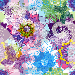 Spring vivid seamless pattern - vector clipart