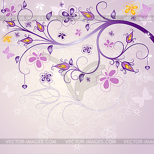 Spring pink easter frame - vector image