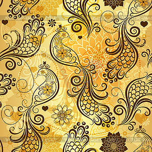 Repeating golden pattern - vector clipart