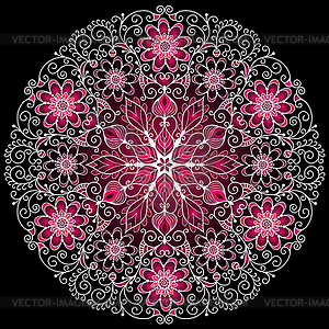 Vintage round pattern - vector image