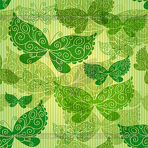 Spring green seamless pattern - vector clipart