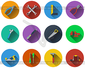 Set of tools icons - vector clipart