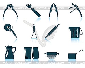 Set of utensil icons - vector image