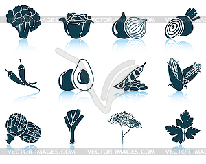 Set of vegetable icons - vector image